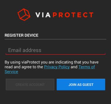 viaprotect-приложение-старт-страница