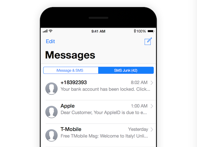 iOS 11 Приложения для блокировки SMS SMSShiled 1
