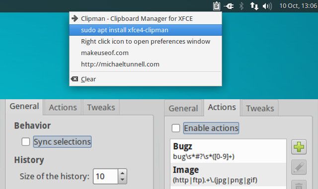 Ий-Linux-буфер-менеджеры-02-clipman-Xfce