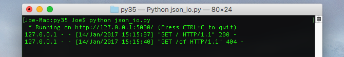 Сведения о доступе к серверу Python