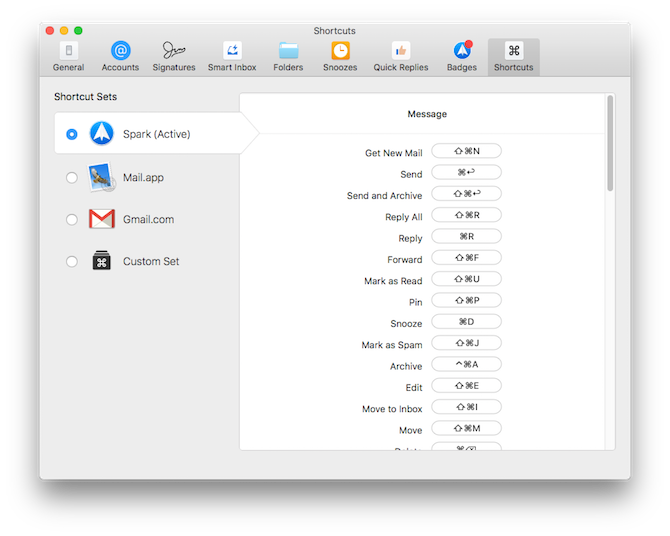 почтовое приложение spark для настроек Mac