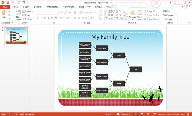 Семейное древо PowerPoint