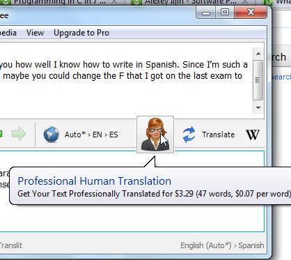 Использовать клиент для Google Translate в качестве агента переводов для настольных компьютеров tclient10