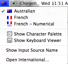 Как: Простые сочетания клавиш для знаков ударения на письмах [Mac] Международное меню