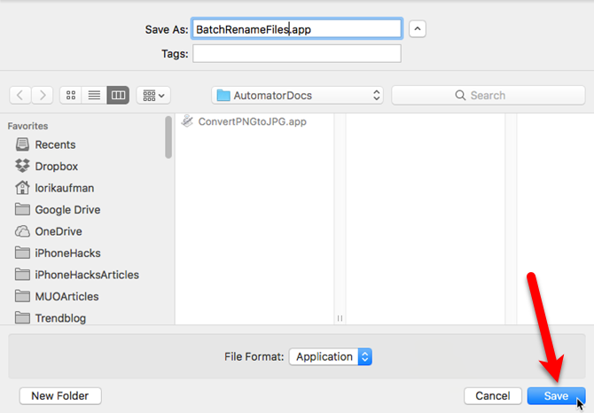 сохранить пакетное переименование файлов приложение automator mac