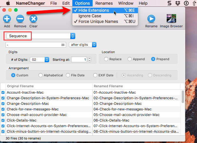 используйте последовательность namechanger mac