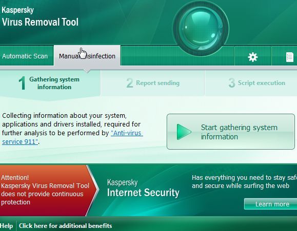 Проверьте свой компьютер быстро и бесплатно с помощью Kaspersky Virus Removal Tool scanner2