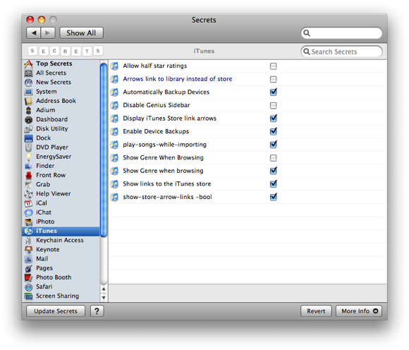 секреты - необходимое программное обеспечение для Mac