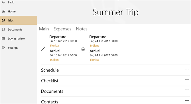 Windows-приложение поездки