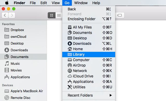 20 вещей, которые вы не знали, что могли бы сделать с помощью клавиши выбора Mac, перейдите в папку library menu1 640x390