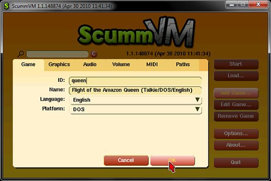 SCUMMVM - эмулятор приключенческих игр 31