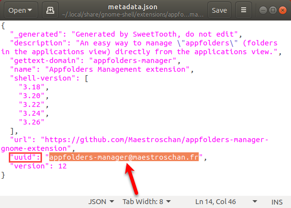 Скопируйте uuid в файл metadata.json