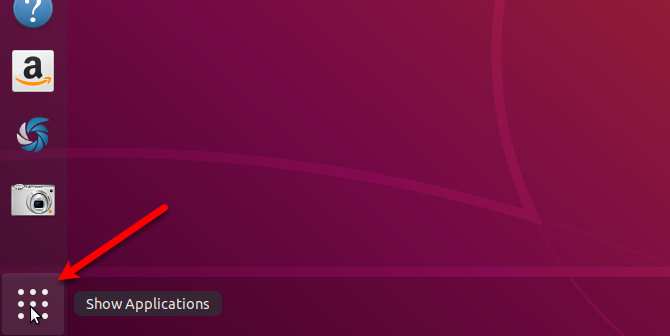 Нажмите Показать приложение в Ubuntu.