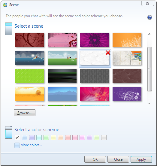 Windows Live Messenger Сцена
