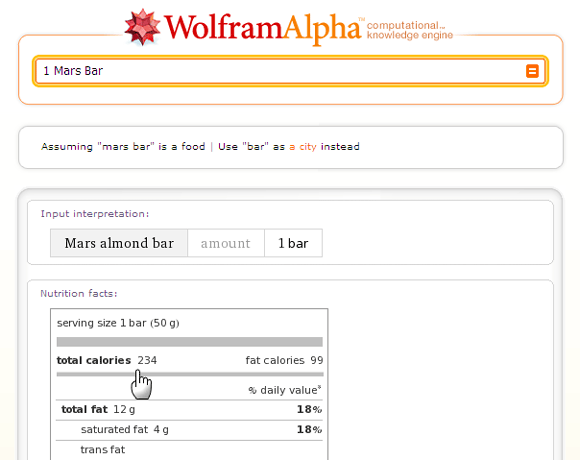 10 условий поиска, чтобы использовать Wolfram Alpha в повседневной жизни Wolfram Food1
