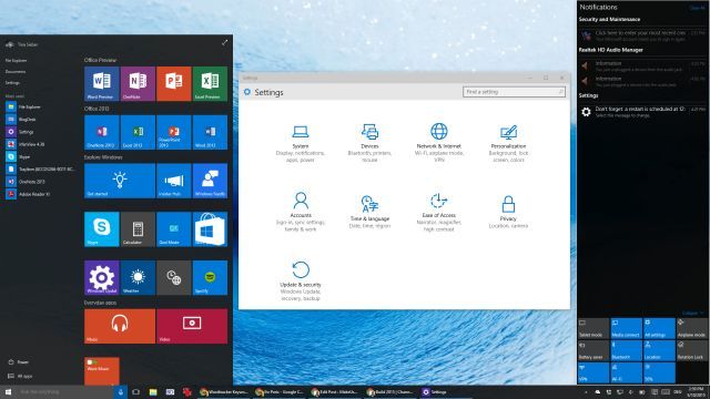 Windows 10 Build 10074 Desktop