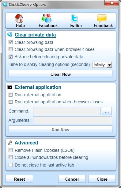 Click & Clean: Расширьте свой браузер за пределы настроек конфиденциальности и безопасности Параметры Firefox