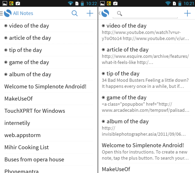 Simplenote для Android - это бесплатный, быстрый и фантастический блокнот Simplenote для Android Закрепленные заметки в сжатом виде Нормальное сравнение
