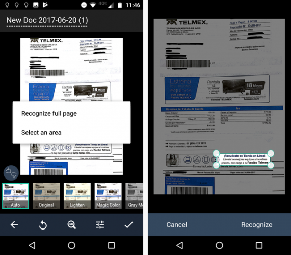 Сканирование документов на вашем телефоне с CamScanner для Android camscanner ocr 571x500