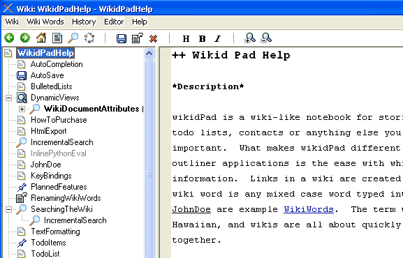 wikipad - вики программное обеспечение linux mac windows