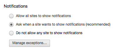 Как заблокировать уведомления для отдельных сайтов и приложений в Chrome Chrome Notification Options