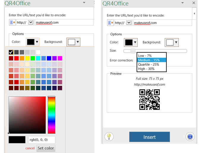 Надстройка Excel QR4Office
