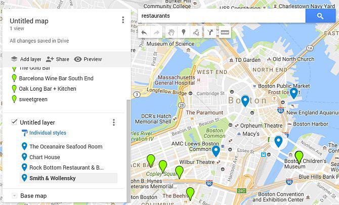 Google Maps Рестораны