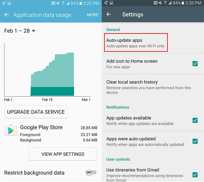 Как отслеживать использование данных для отдельных приложений Android AndroidData1