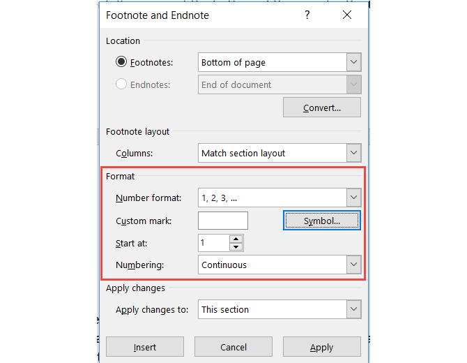 Простое руководство по вкладке Microsoft Word References MSWord Footnoteformat