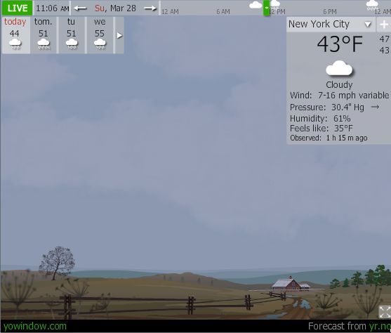 виртуальный дисплей погоды
