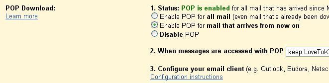 Проверьте все сообщения электронной почты и получите уведомления по электронной почте с помощью POP Peeper (Windows) pop3gmailseteup7