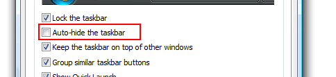 удалить панель задач windows
