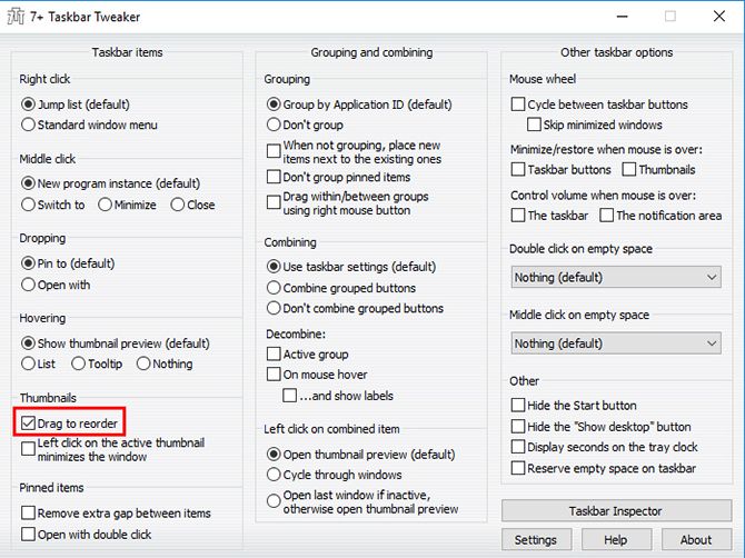 Как переставить сложенную панель задач Windows 7TaskbarTweaker