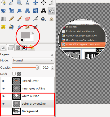 Как создать простой увеличенный эффект на скриншотах в GIMP 9