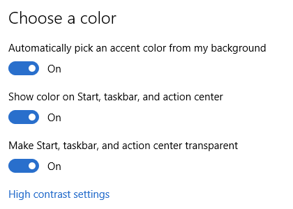 Windows 10 цветов