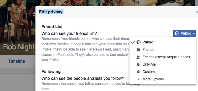 Facebook хитрости и особенности - личный список друзей