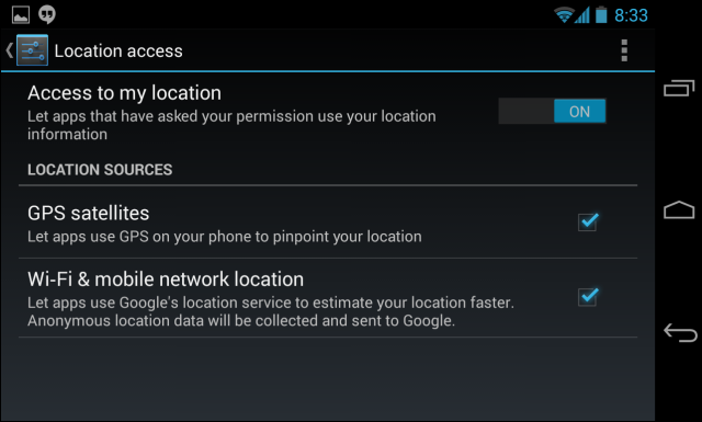 Android-местоположение-доступ-настройка