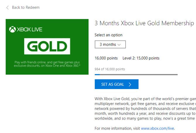Как получить бесплатное золото Xbox Live Microsoft Rewards Xbox Live Gold