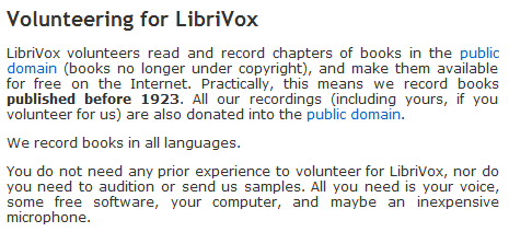 Получите бесплатные публичные аудиокниги от LibriVox libravox3