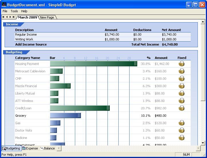 SimpleD Budget - бесплатное программное обеспечение для отслеживания бюджета (Windows) simpled4b