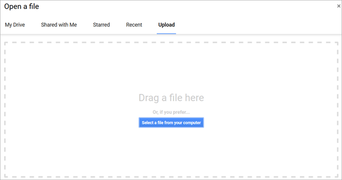 Google Sheets Открыть файл