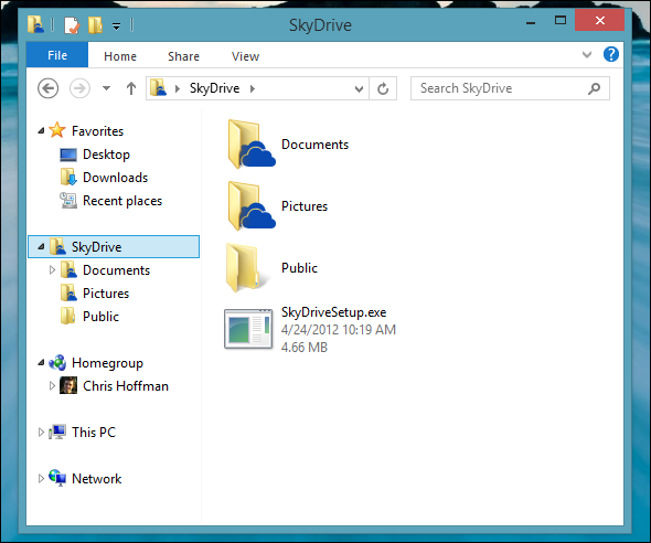 окна-сине-SkyDrive-в-файл-исследователь