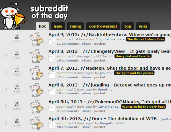 Meta - 7 Awesome Subreddits All About Reddit reddit oftheday