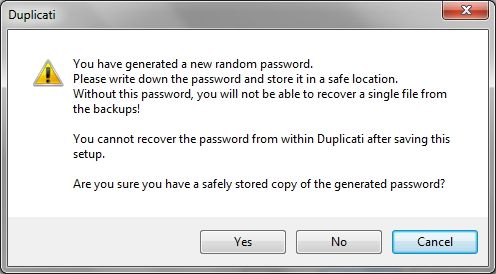 Сделайте резервную копию ваших файлов на Box, Google Drive, SkyDrive и многое другое с помощью мастера установки Duplicati [кросс-платформенный] Установить пароль
