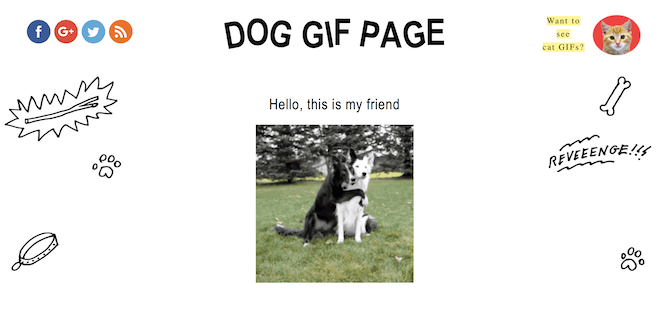 GIF-страница собаки
