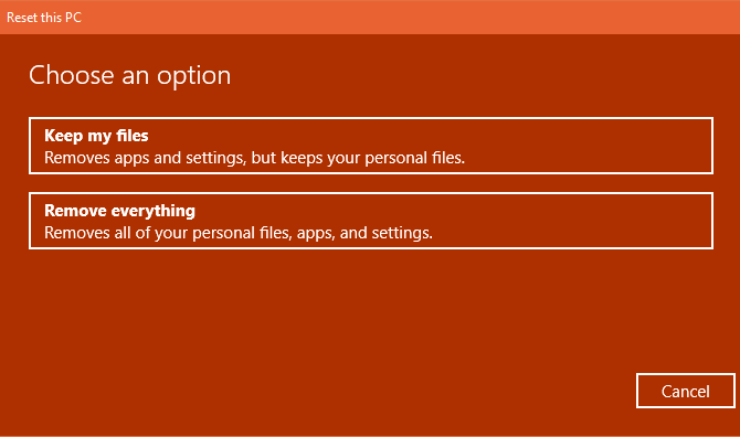 Keep-My-файлов или-Remove-Windows-10