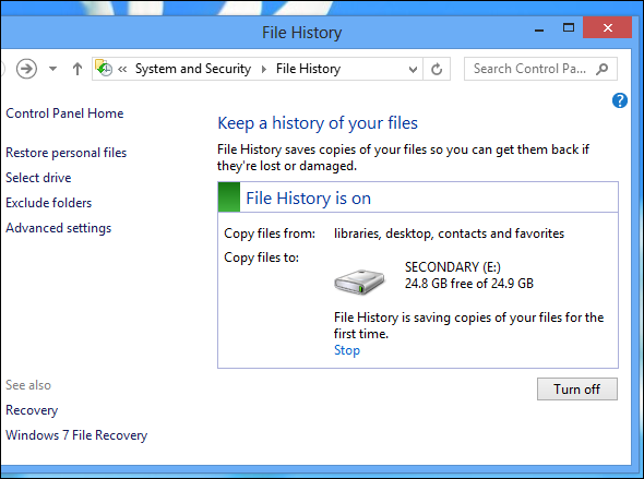 резервное копирование файлов windows 8
