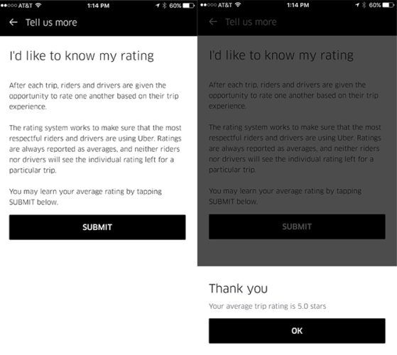 Как узнать свой рейтинг пассажиров Uber и Lyft UberRating2 559x500