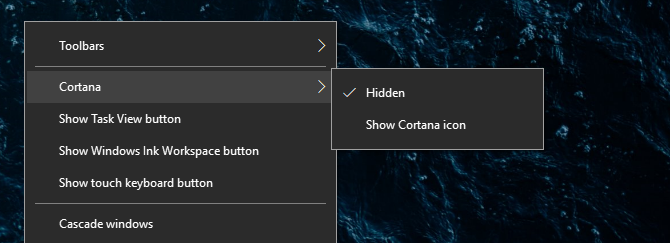 Windows 10 панель задач Кортана вид задачи