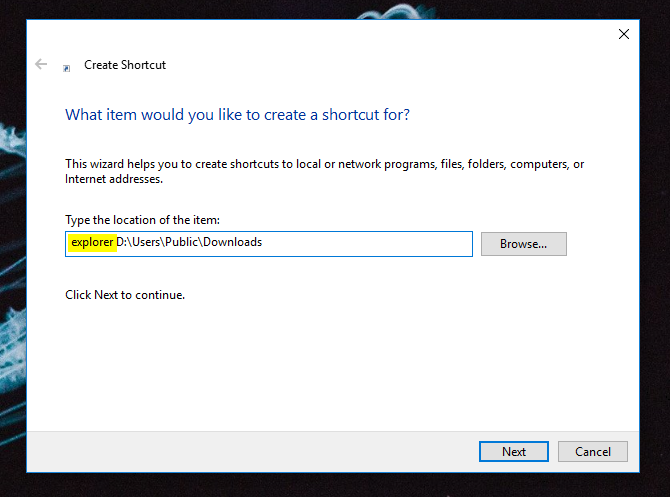 Windows 10 панели задач создать ярлык